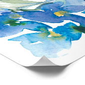 Unicorns met Flowers Waterverf Art Faux Canvas Poster (Hoek)