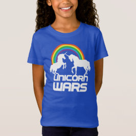 Unicorns oorlogen met regenboog t-shirt
