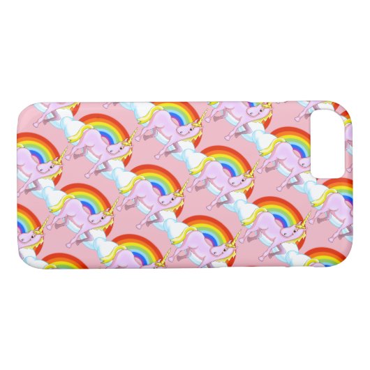 Unicorns op Rainbows Cell Phone Case (Achterkant (Horizontaal))