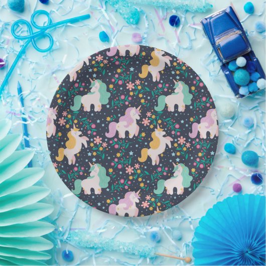 Unicorns Papieren Bordje (Feest)