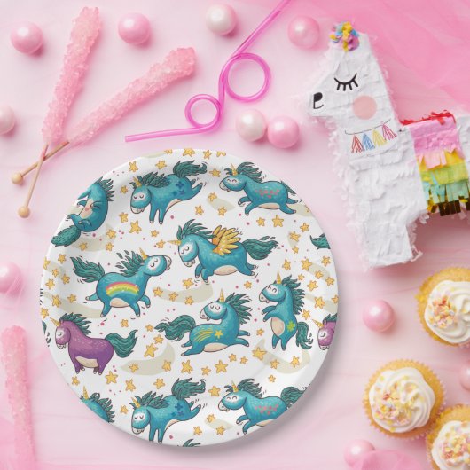 Unicorns Papieren Bordje (Feest)