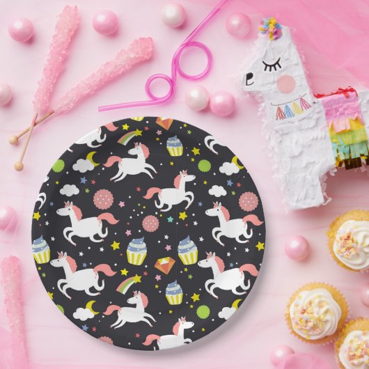 Unicorns Papieren Bordje (Feest)