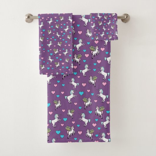 Unicorns, Pegasus en Hearts Bad Handdoek (Insitu)