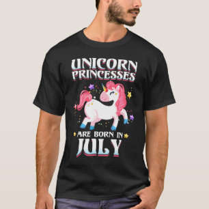 Unicorns Princesses zijn geboren in juli Cute Unic T-shirt