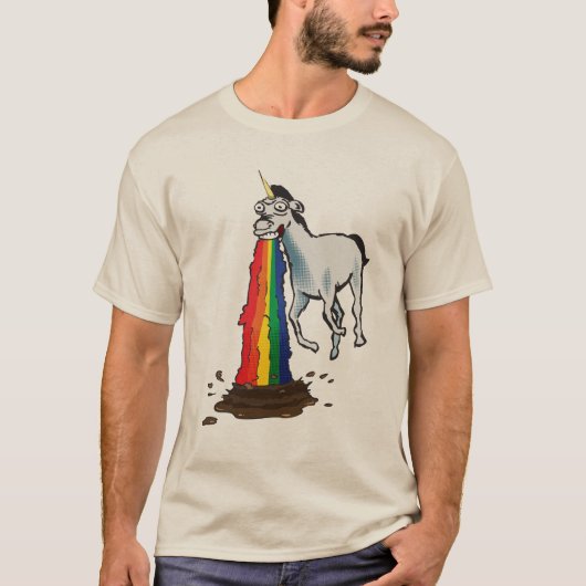 Unicorns Puke Rainbows T-shirt (Voorkant)
