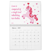 Unicorns & Quotes Cute Colorful 2022 Kalender (Feb 2027)