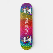 Unicorns Rainbow Glitter Skateboard (Voorkant)