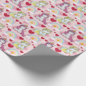 Unicorns, Rainbows and Hearts Pattern Cadeaupapier (Hoek)