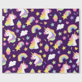 Unicorns & Rainbows Cadeaupapier (Vlak)