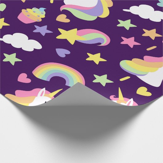 Unicorns & Rainbows Cadeaupapier (Hoek)