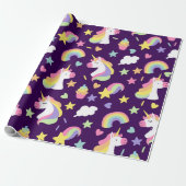 Unicorns & Rainbows Cadeaupapier (Uitgerold)