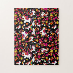 Unicorns Rainbows en Cupcakes Doodles Pattern Legpuzzel