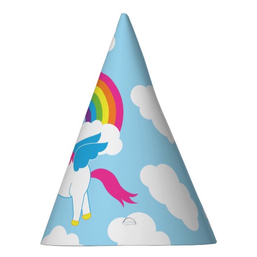 Unicorns & Rainbows Kind Birthday Party Cute Feesthoedjes (Rechts)