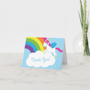 Unicorns & Rainbows Kind Birthday Party Cute Kaart