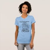 Unicorns Read - Women's Jersey T-shirt - BL (Voorkant volledig)