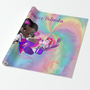Unicorns, regenboogspiraaltjes voor dikpasteitjes. cadeaupapier