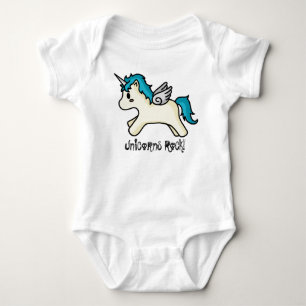 Unicorns Rock [Blue] Baby Creeper Romper