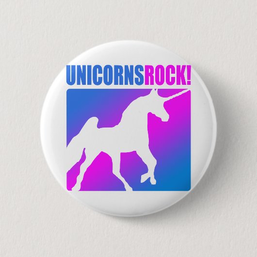 Unicorns Rock! Ronde Button 5,7 Cm (Voorkant)