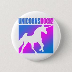 Unicorns Rock! Ronde Button 5,7 Cm