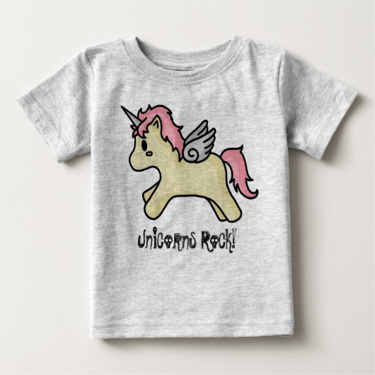 Unicorns Rock [roze] Baby Creeper (Voorkant)