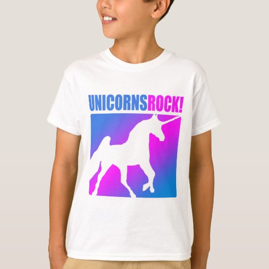 Unicorns Rock! T-shirt (Voorkant)