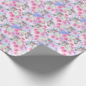 Unicorns & Rozen Patroon Cadeaupapier (Hoek)