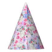 Unicorns & Rozen Patroon Feesthoedjes (Achterkant)