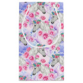 Unicorns & Rozen Patroon Klein Cadeauzakje (Achterkant)