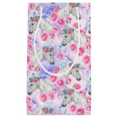 Unicorns & Rozen Patroon Klein Cadeauzakje (Voorkant)