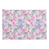 Unicorns & Rozen Patroon Kussensloop (Achterkant-Rechts)