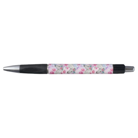 Unicorns & Rozen Patroon Pen (Voorkant)