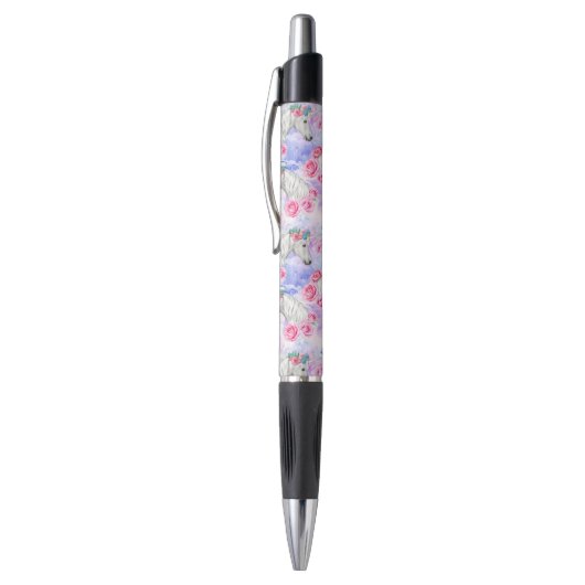 Unicorns & Rozen Patroon Pen (Top (Verticaal))
