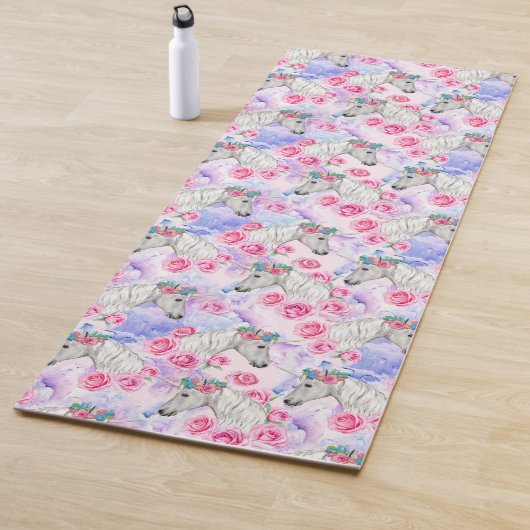 Unicorns & Rozen Patroon Yogamat (In situ)