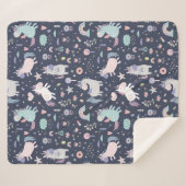 Unicorns Sherpa Blanket Deken (Voorkant (horizontaal))