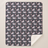 Unicorns Sherpa Blanket Deken (Voorkant)