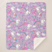 Unicorns Sherpa Blanket Deken (Voorkant)