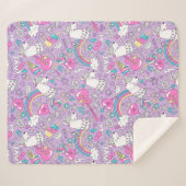 Unicorns Sherpa Blanket Deken (Voorkant (horizontaal))
