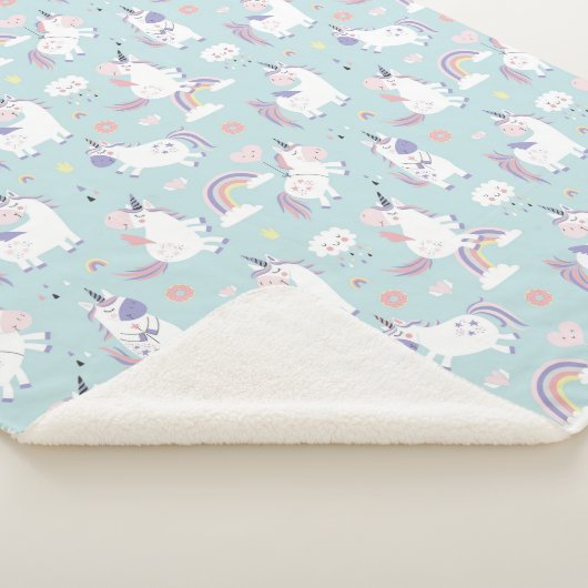 Unicorns Sherpa Blanket Deken (3/4)