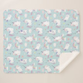 Unicorns Sherpa Blanket Sherpa Deken (Voorkant (horizontaal))