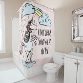 Unicorns Shower Hier Shower Curtain Douchegordijn (In situ)