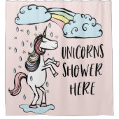 Unicorns Shower Hier Shower Curtain Douchegordijn (Voorkant)
