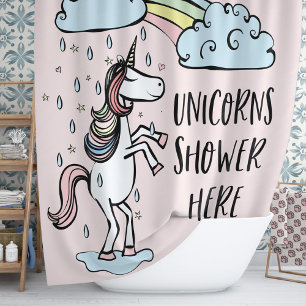 Unicorns Shower Hier Shower Curtain Douchegordijn