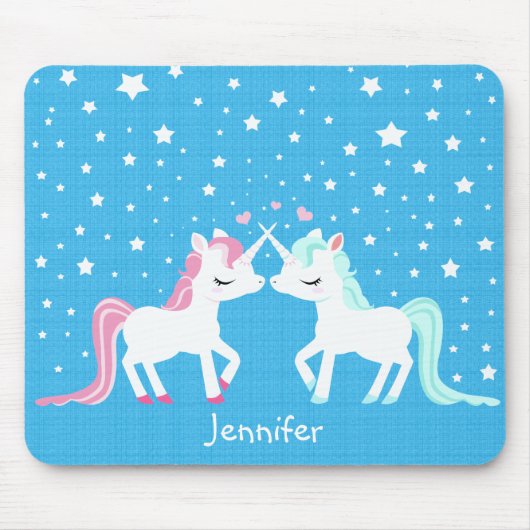 Unicorns uit de liefde mousepad  muismat (Voorkant)