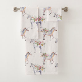 Unicorns uit Heaven Bath Towel Set Bad Handdoek