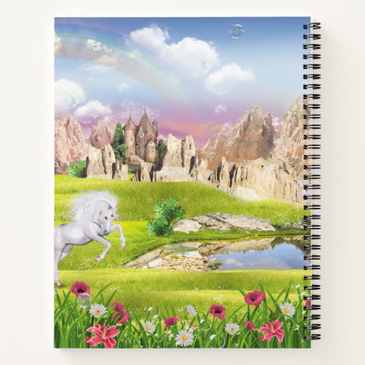 Unicorns van het Spiralmeer Notitieboek (Achterkant)