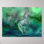 Unicorns van het Zee Art Poster/Afdruk Poster (Voorkant)