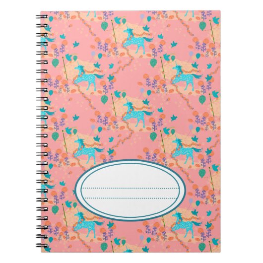 Unicorn's verjaardagsfeestje notitieboek (Voorkant)