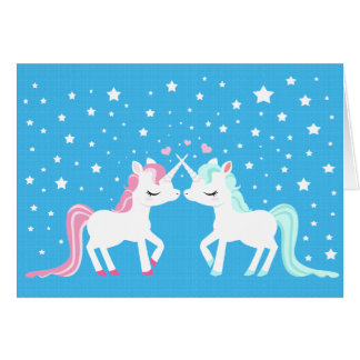 Unicorns verlichte blanco kaart