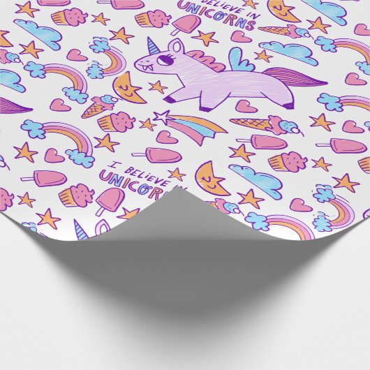Unicorns Verpakkingspapier Cadeaupapier (Hoek)