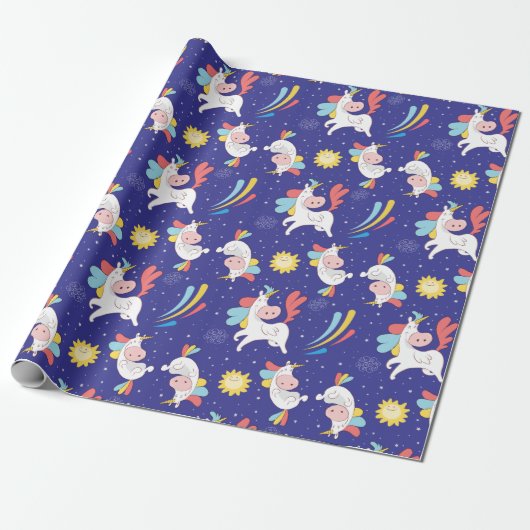 Unicorns Verpakkingspapier Cadeaupapier (Uitgerold)